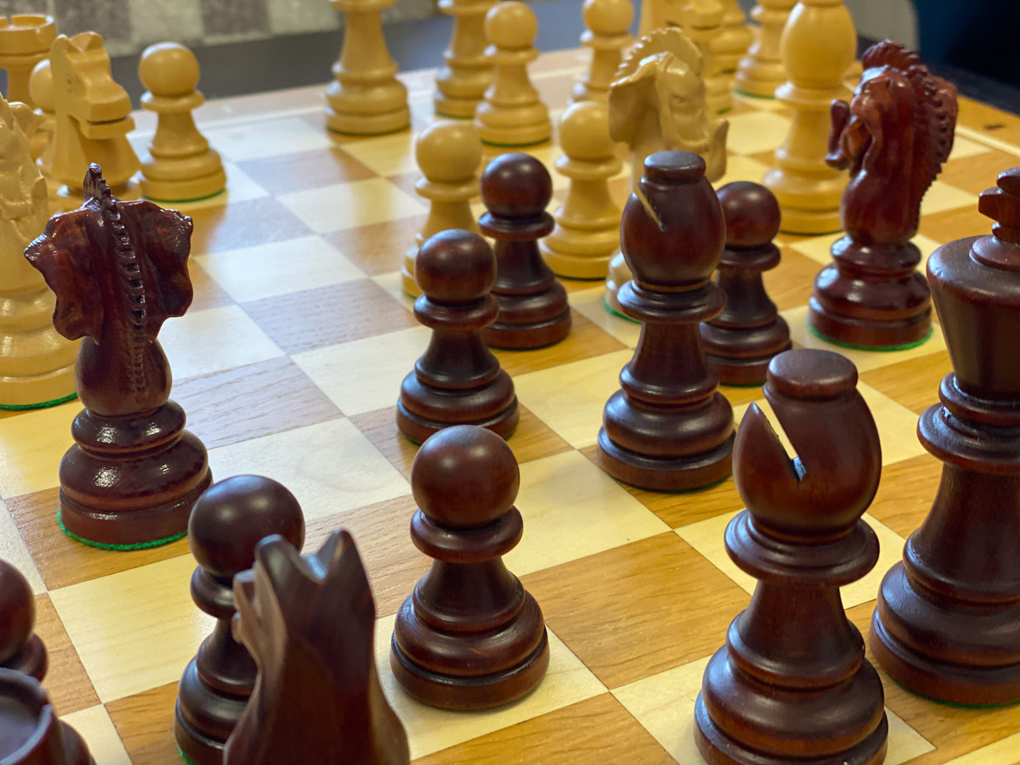 Big Chess Wooden Folding Chessboard Set